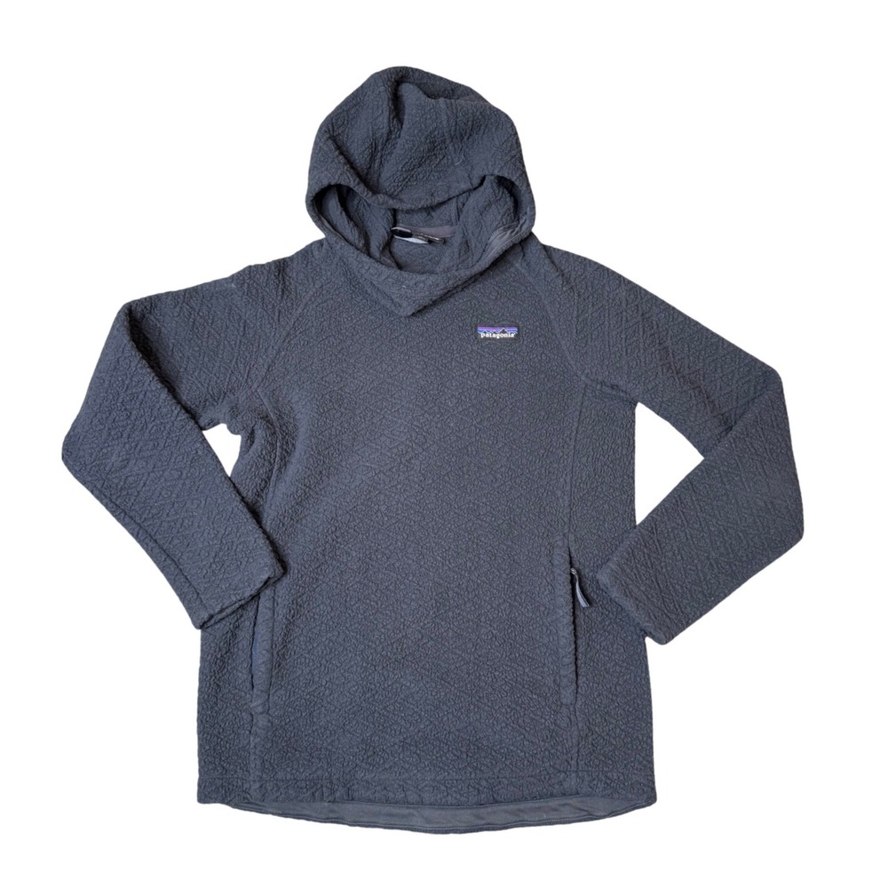Patagonia Los Gatos‎ Fleece Hoodie Women XS Grey Excellent Textured Pullover